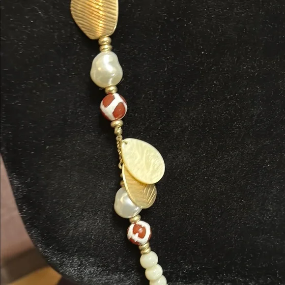 Chico's Gold and Cream Beaded Necklace - Picture 6 of 6